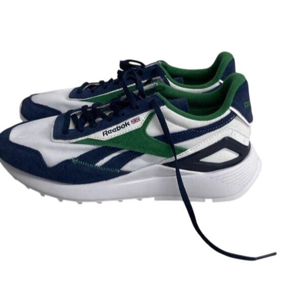 Reebok Classic Retro Style Sneakers Green/Blue/White Size 8.5 Mens Athletic Shoes