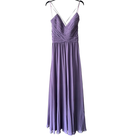 Hayley Paige Occasions Long Lavender Bridesmaid Dress Size 10
