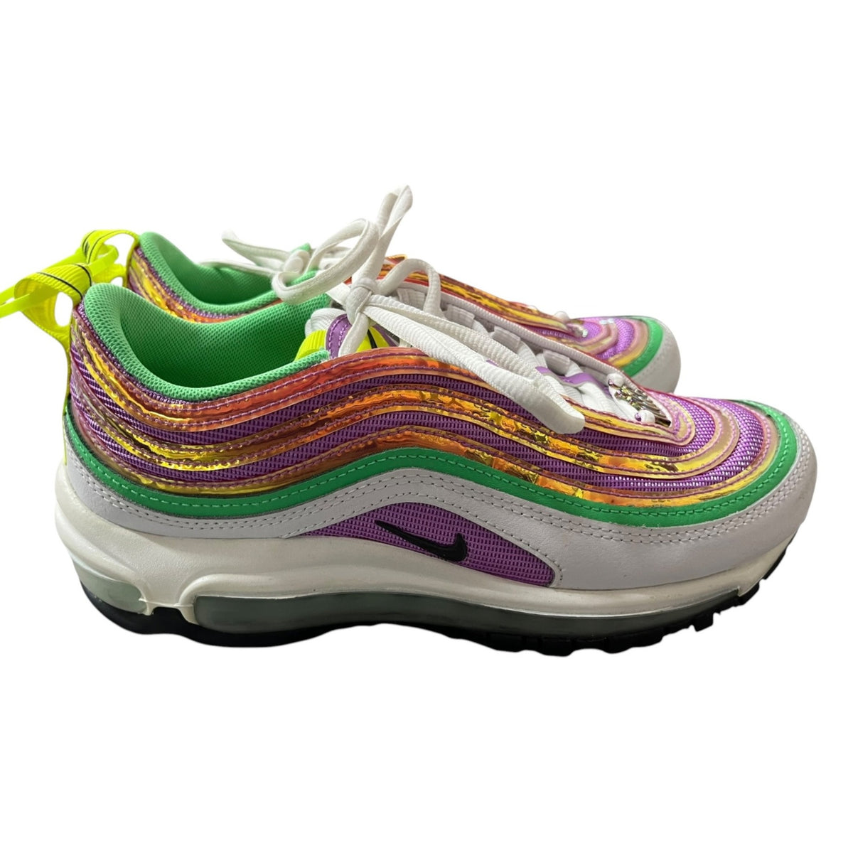 Nike Air Max 97 White Fuchsia Glow Venom Sneakers Size 7.5