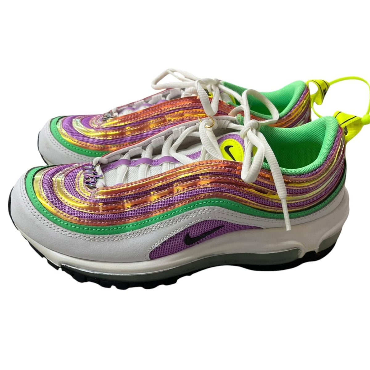Nike Air Max 97 White Fuchsia Glow Venom Sneakers Size 7.5