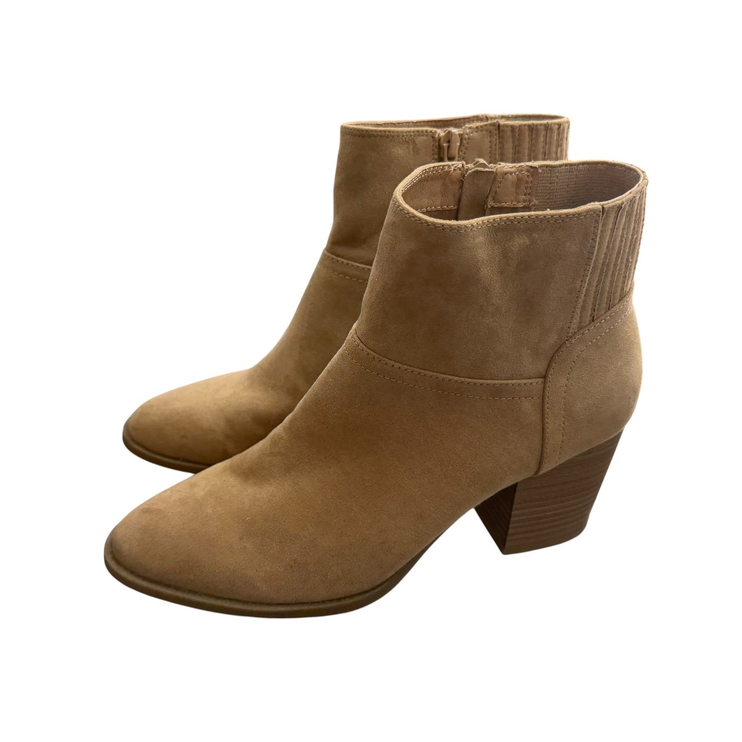 LC Lauren Conrad Taupe Suede Ankle Boots Womens Size 9M