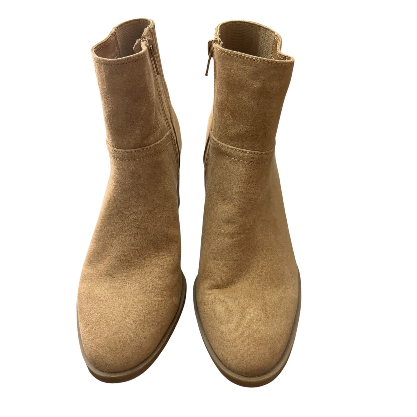 LC Lauren Conrad Taupe Suede Ankle Boots Womens Size 9M