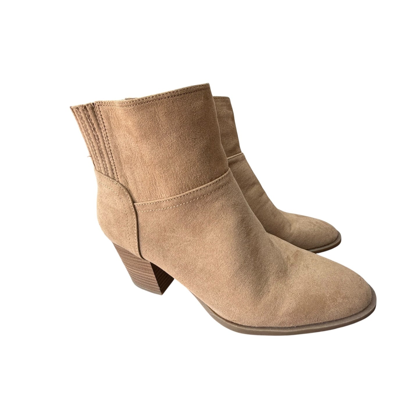 LC Lauren Conrad Taupe Suede Ankle Boots Womens Size 9M