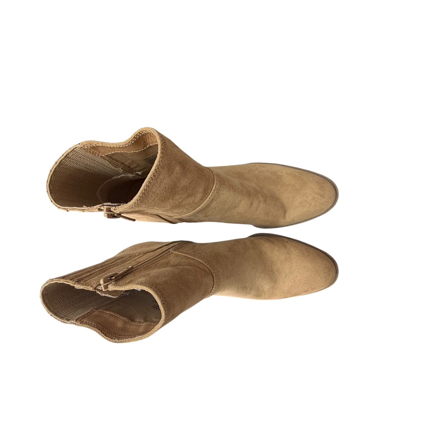 LC Lauren Conrad Taupe Suede Ankle Boots Womens Size 9M