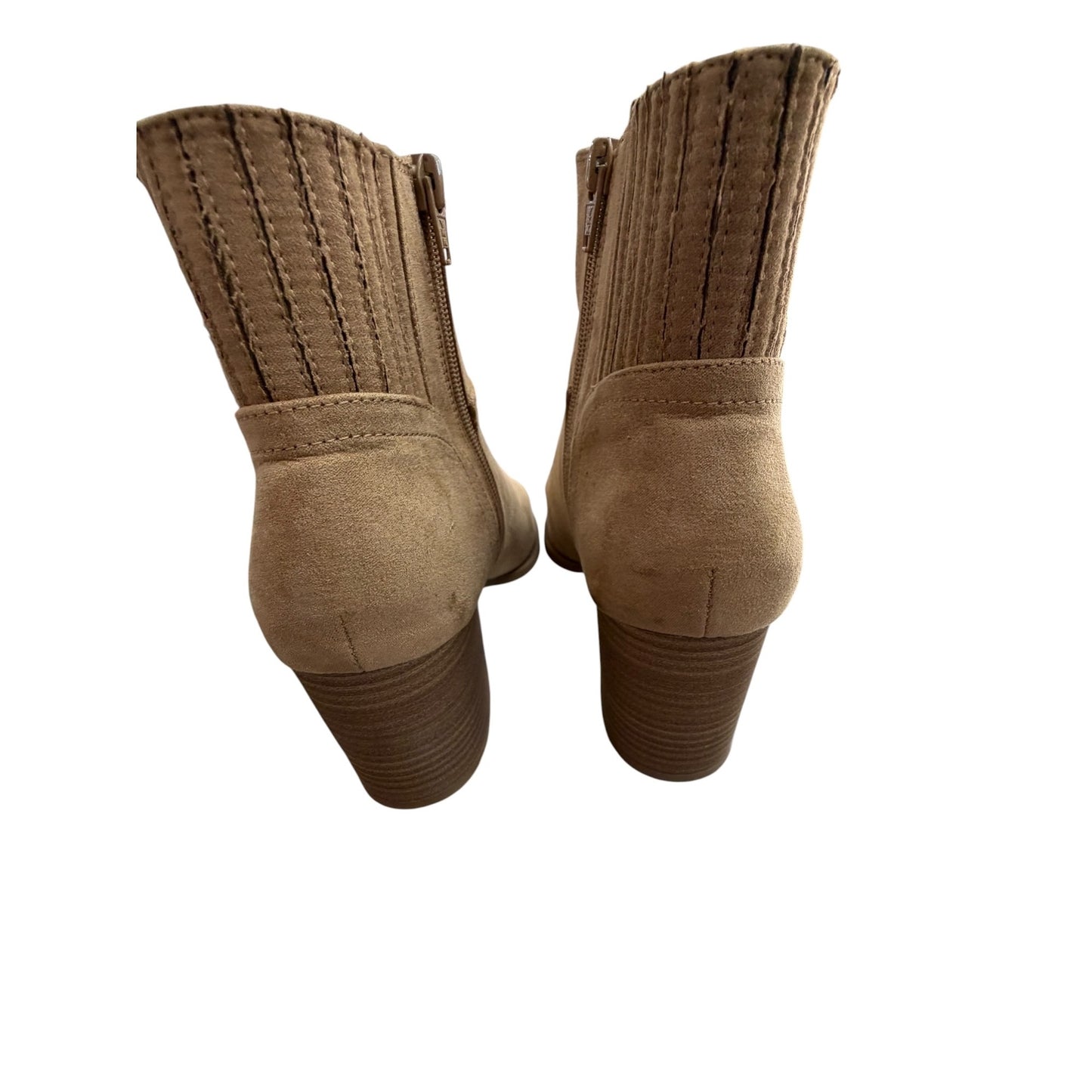 LC Lauren Conrad Taupe Suede Ankle Boots Womens Size 9M