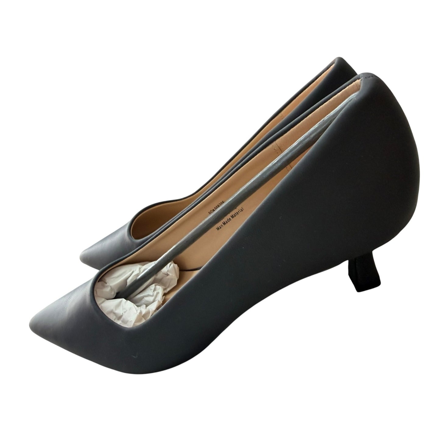 Journee Collection Black Pointed Toe Kitten Heel Pumps Size 11