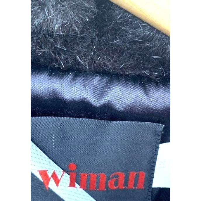 Vintage Wiman Dark Brown Faux Fur Jacket - Size 12