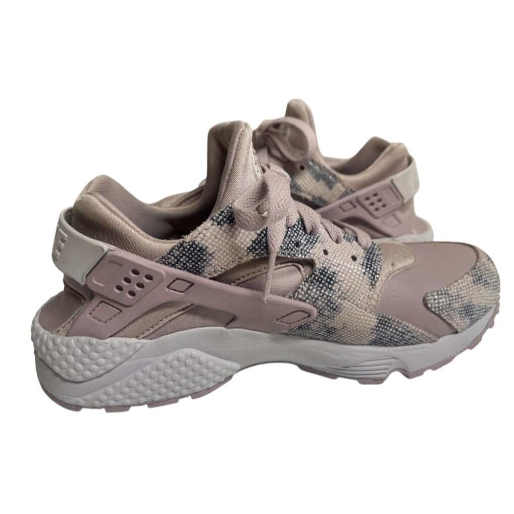 Nike Air Huarache Pink Gray Snakeskin Print Womens Sneakers Size 7.5