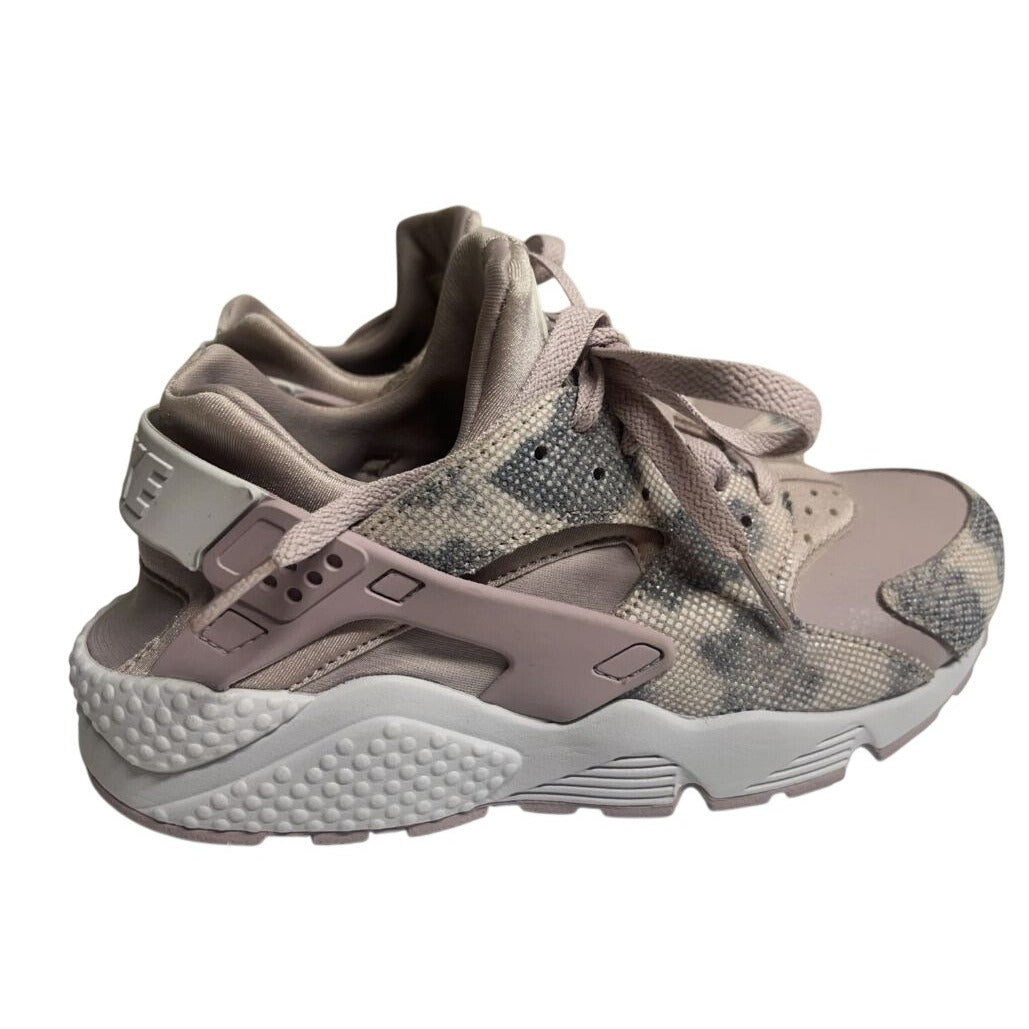 Nike Air Huarache Pink Gray Snakeskin Print Womens Sneakers Size 7.5