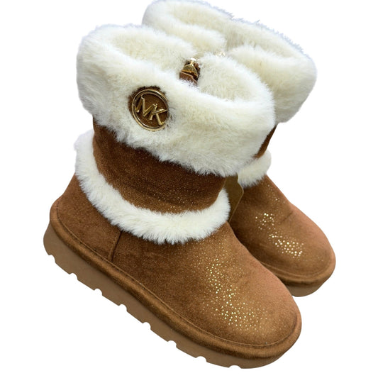 Michael Kors Girls Glitter Brown Boots