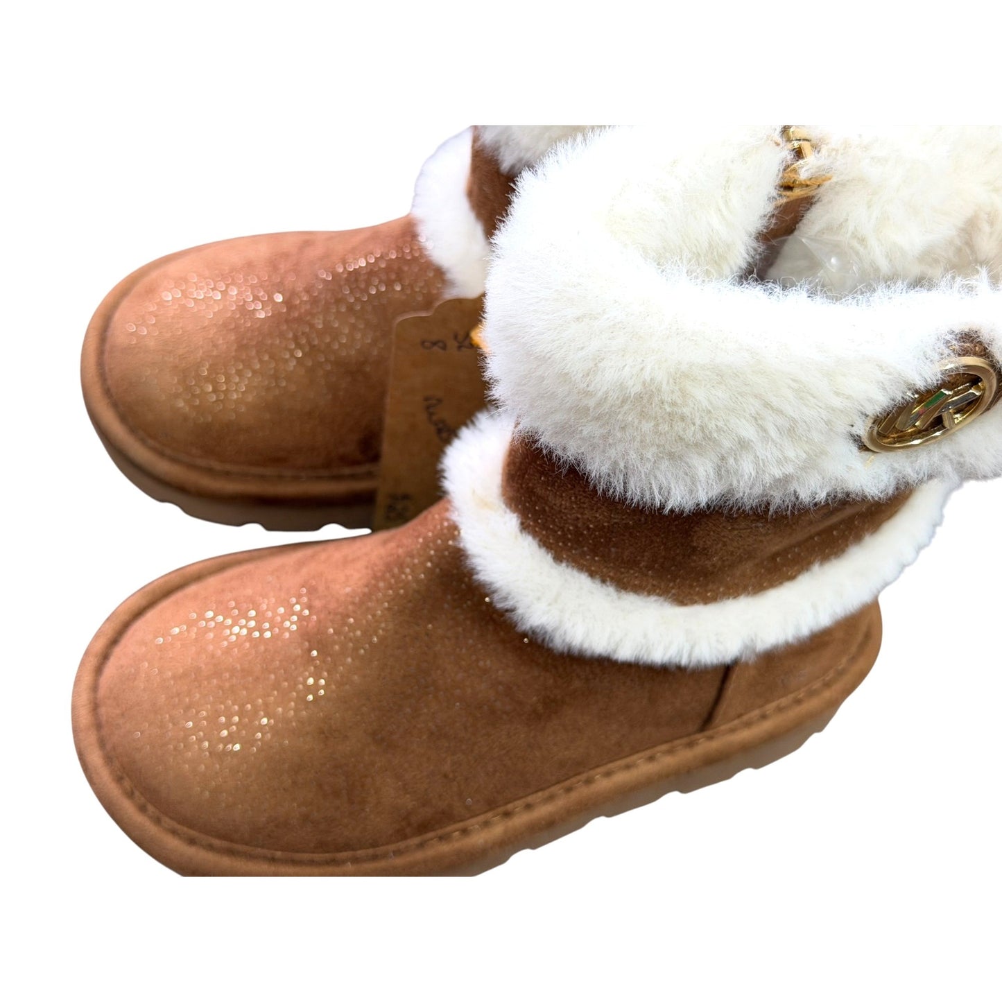 Michael Kors Girls Glitter Brown Boots