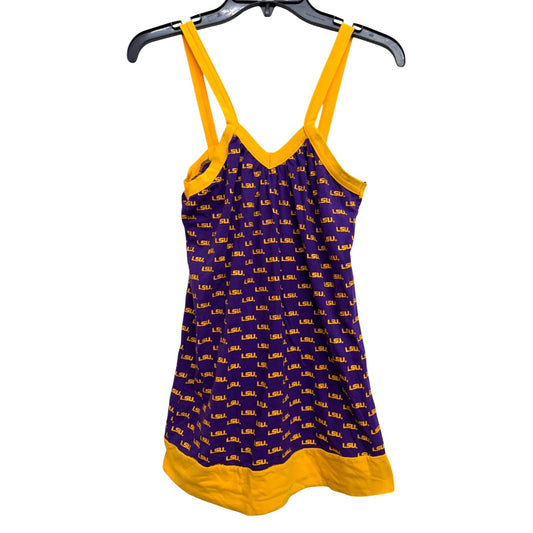 LSU Tigers Women's Purple & Gold Sleeveless Tank Top With Logo Print - Size S