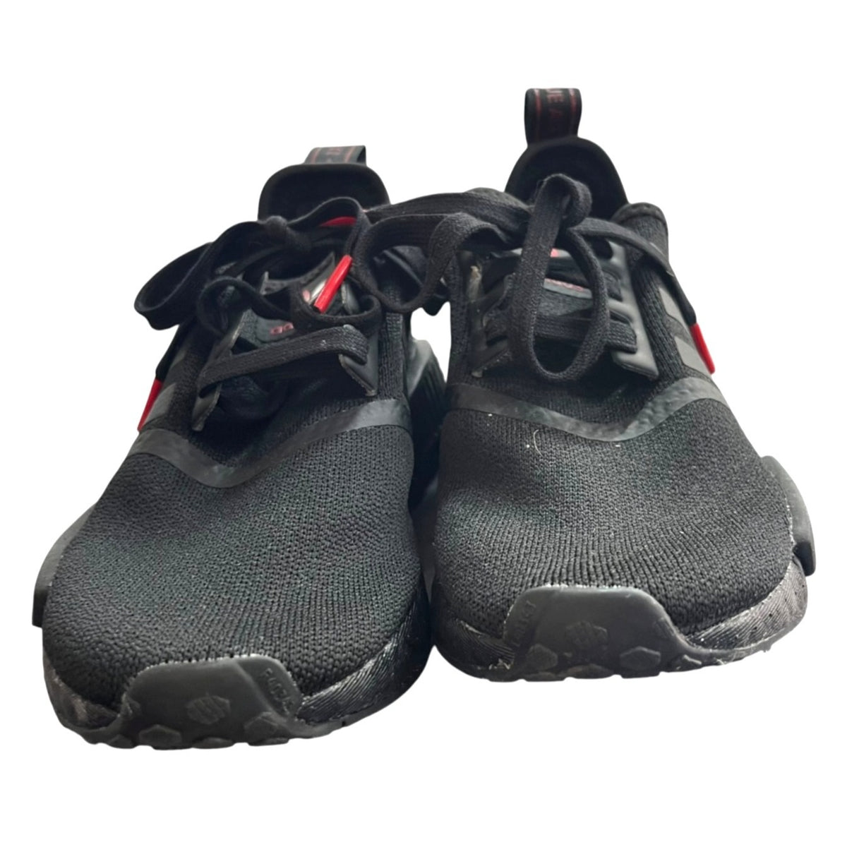 Adidas NMD_R1 Core Black & Scarlet Sneakers SZ 5.5 NWB