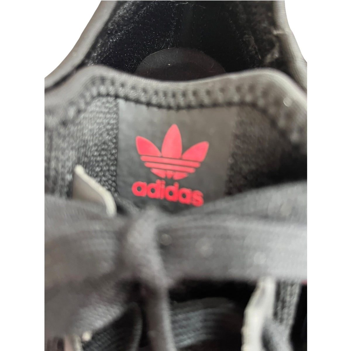 Adidas NMD_R1 Core Black & Scarlet Sneakers SZ 5.5 NWB