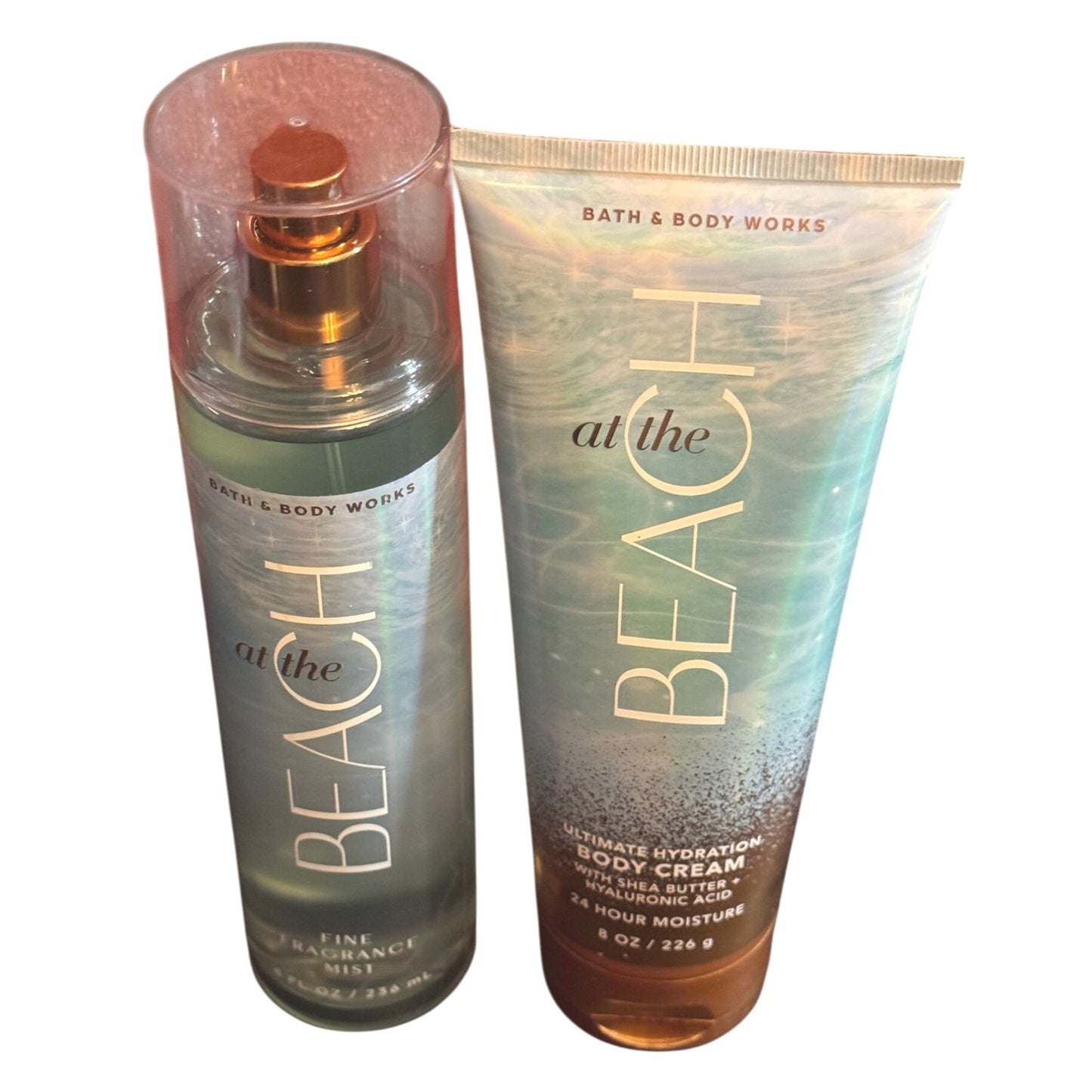 Bath & Body Works At The Beach Fine Fragrance Mist & Ultimate Hydration Body Cream Set NEW