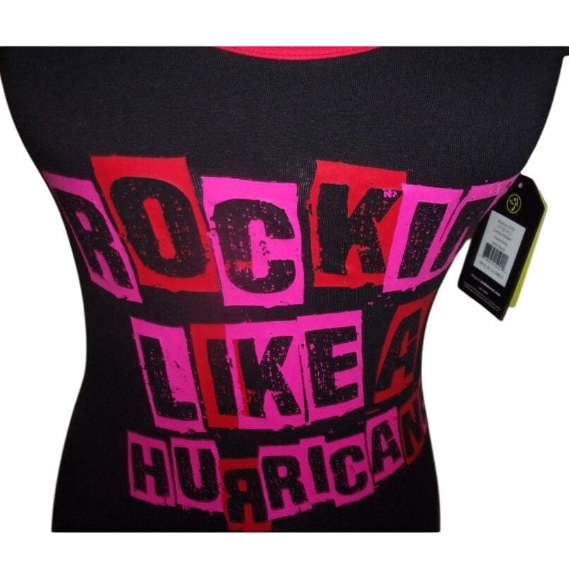Zumba Rockin Like A Hurricane Racerback XS NWT
