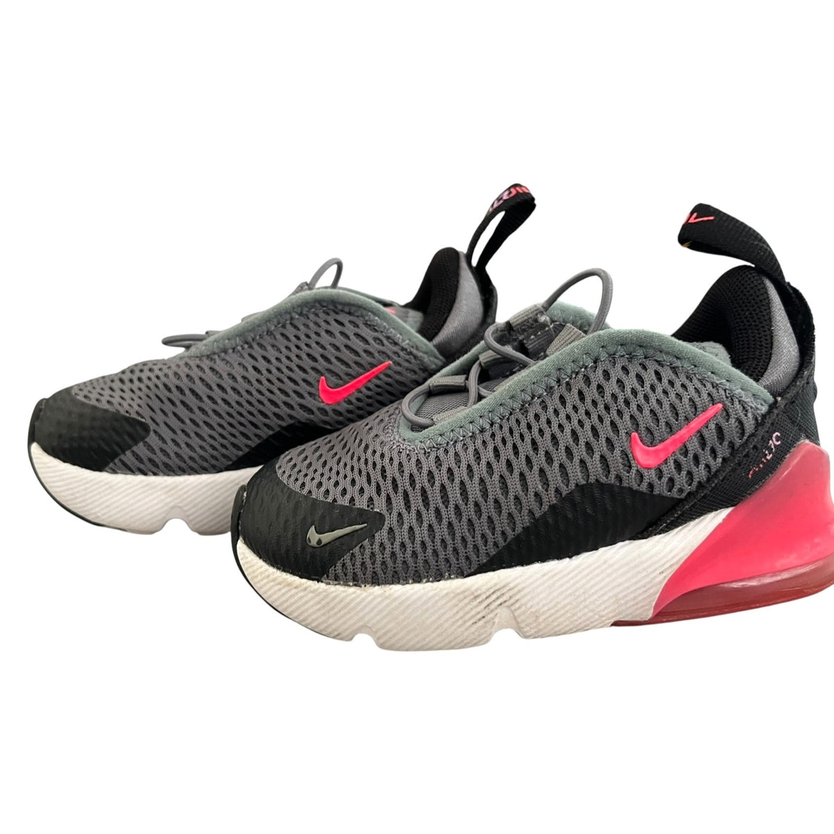 Nike Air Max 270 TD Toddler Shoes Grey/Hyper Pink Size 6C