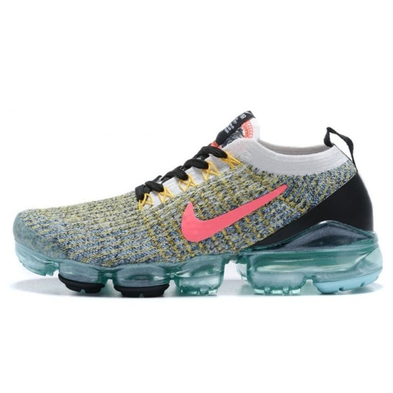 Nike Air VaporMax Women's Sz 7 Flyknit 3 White Hyper Turquoise Athletic Shoes
