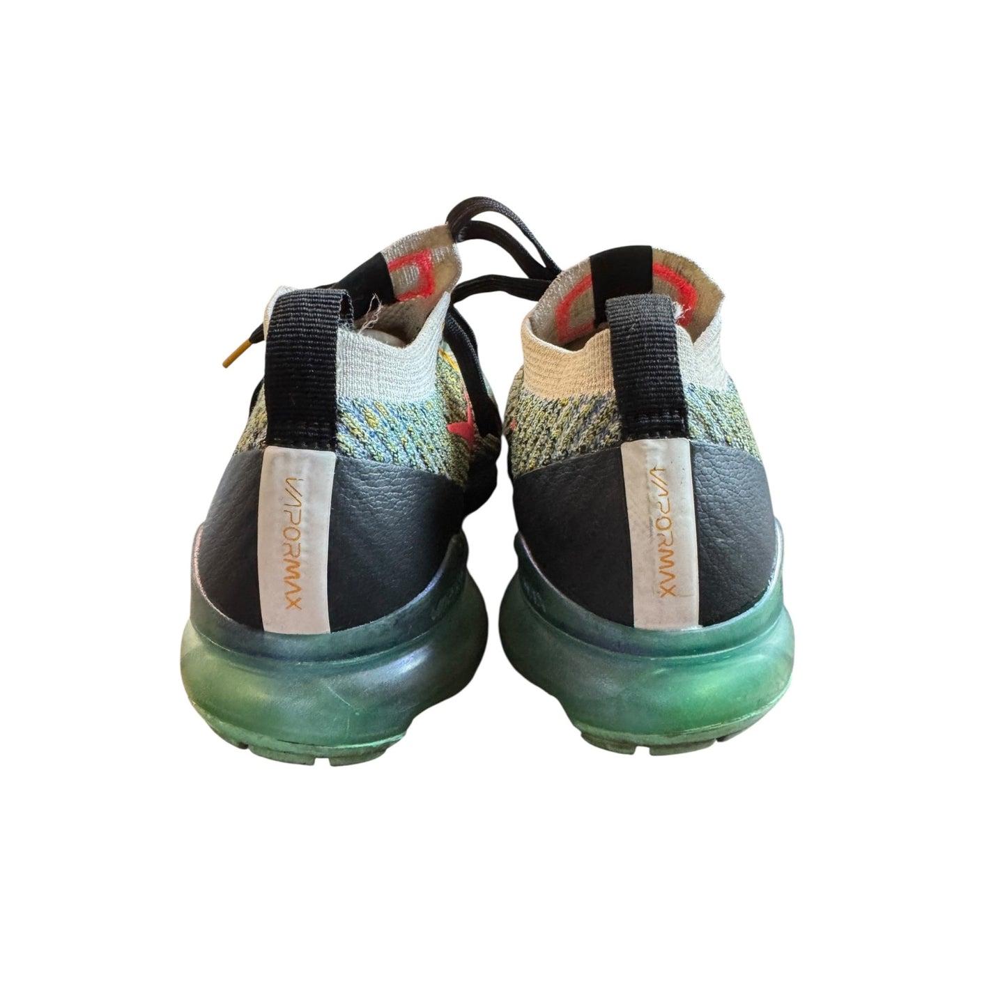 Nike Air VaporMax Women's Sz 7 Flyknit 3 White Hyper Turquoise Athletic Shoes