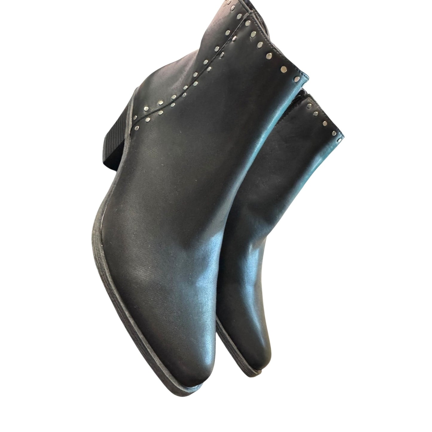 BP Black Ankle Boots With Studded Details & Block Heel Size 10M Women's NWT