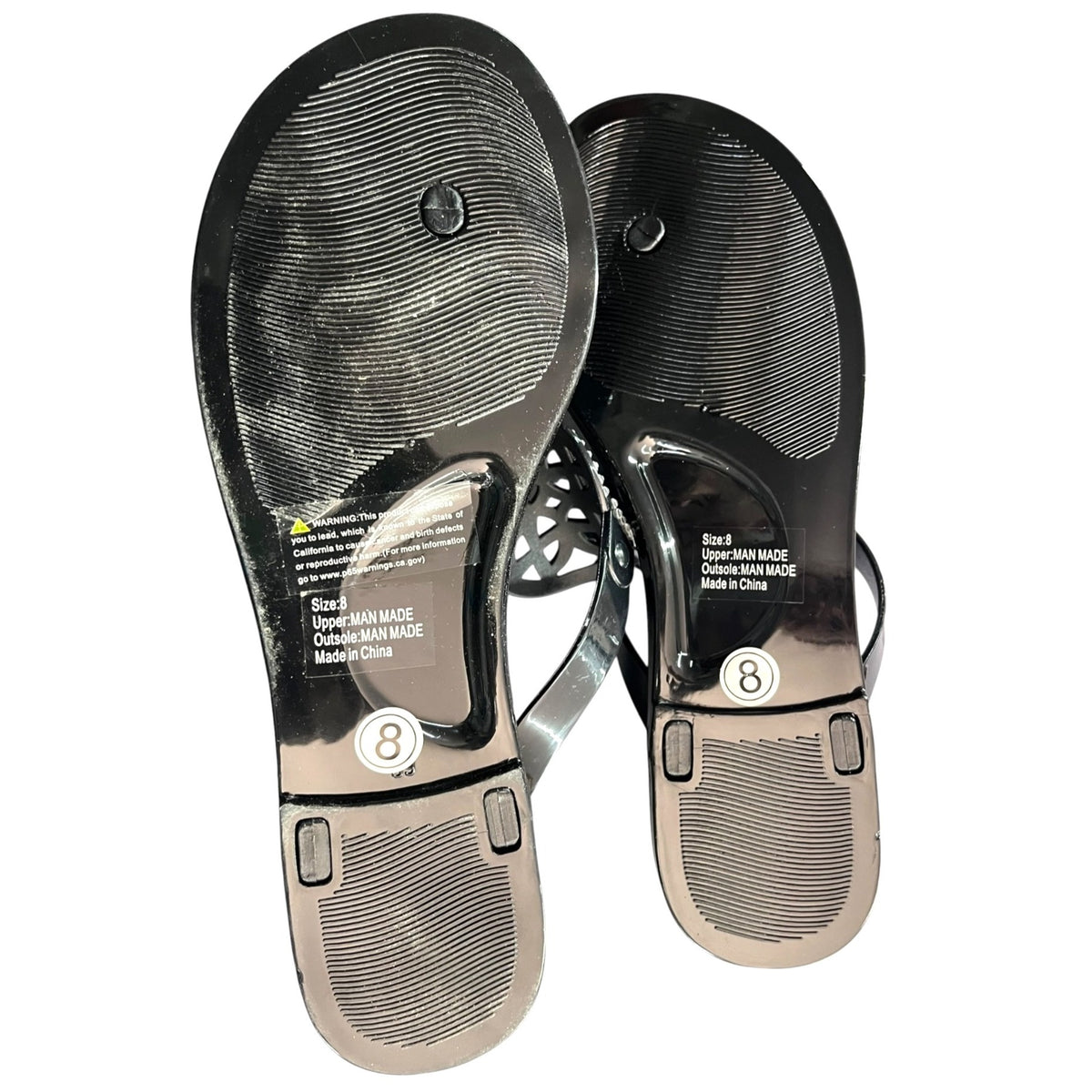 Olivia Miller Women's Rhinestone Kai Jelly Sandals Size 8 New With Box