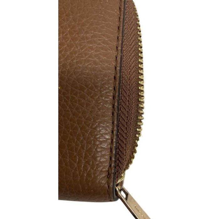 Michael Kors Jet Set Travel Continental Wallet Leather Wristlet Brown
