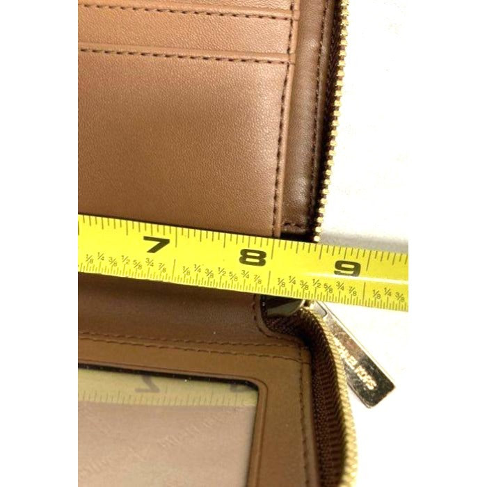 Michael Kors Jet Set Travel Continental Wallet Leather Wristlet Brown