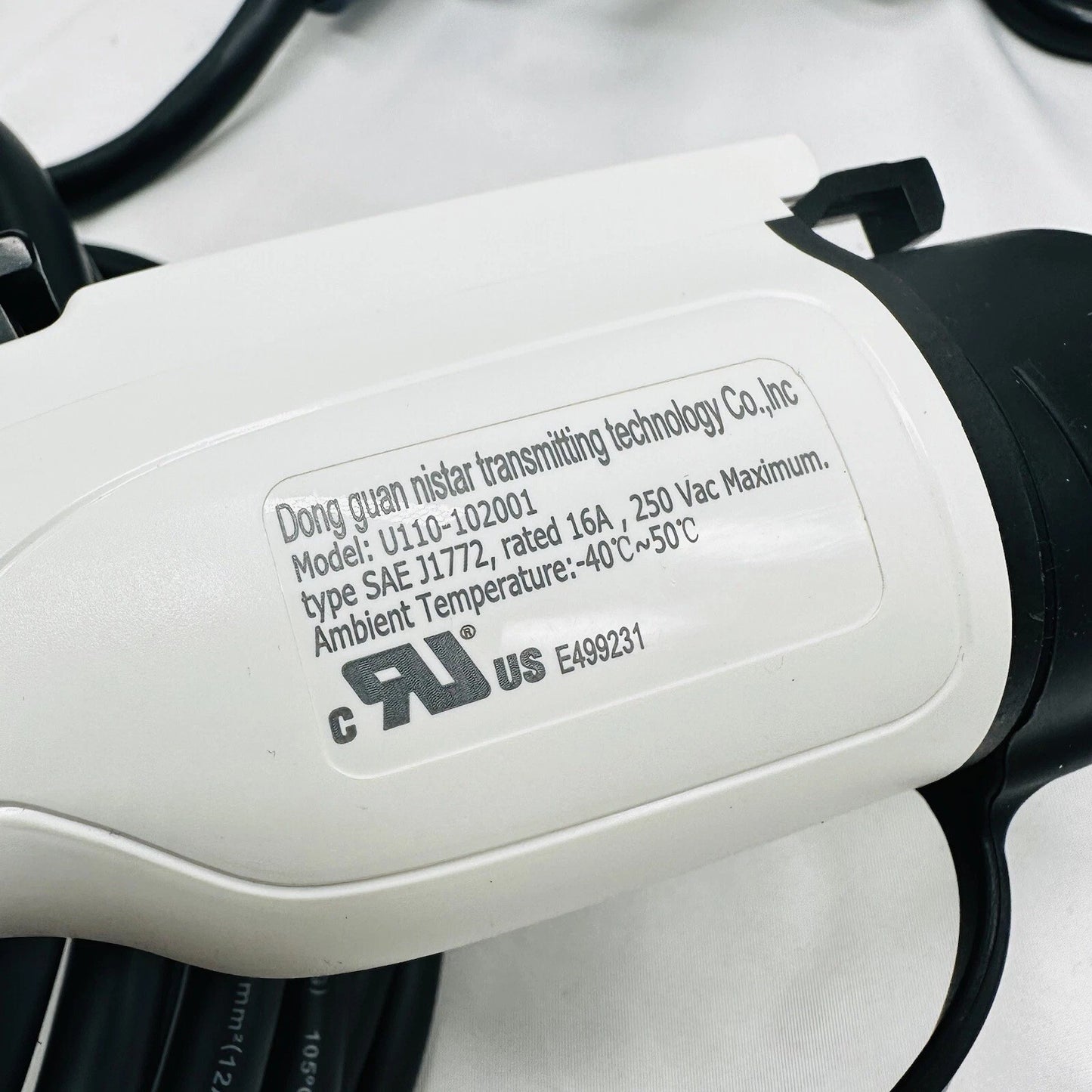 Megear Portable Level 1 EV Charger Model MG-US-WE16AN620 NEMA5-20 Plug 100-245V 16A