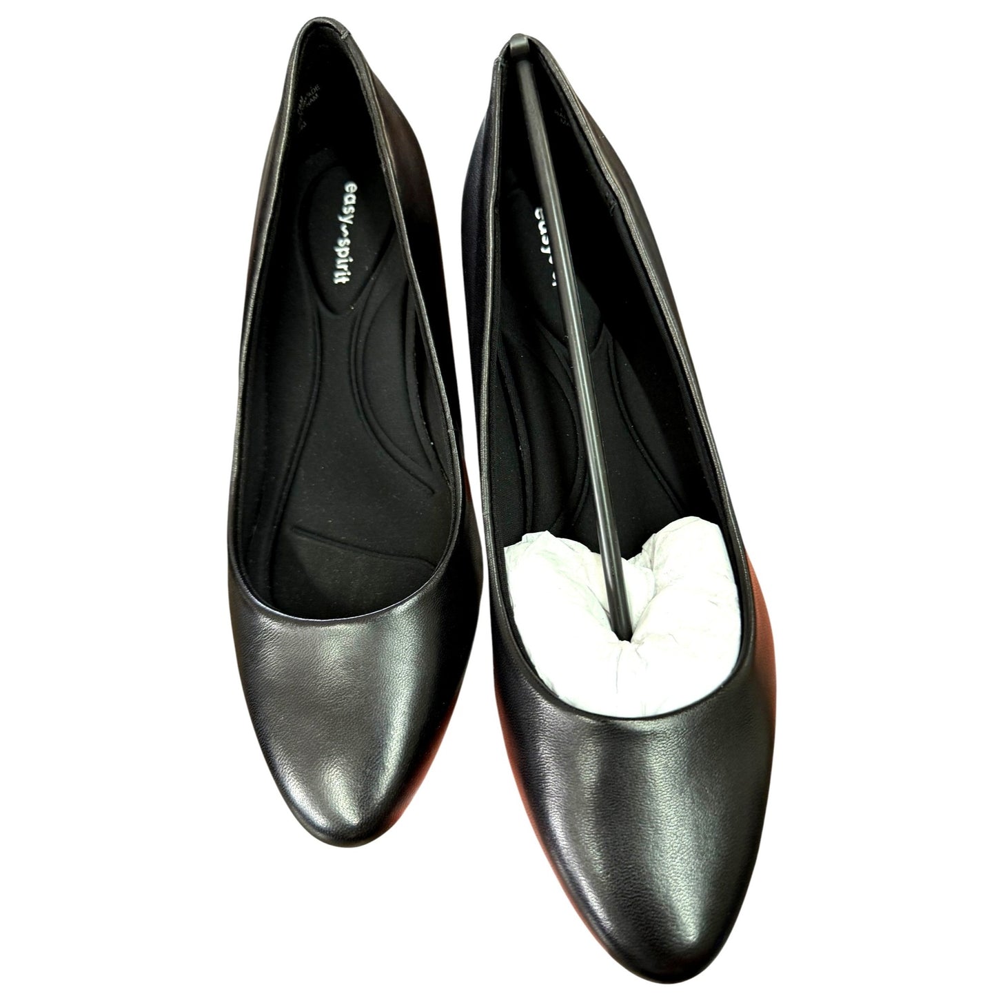 Easy Spirit Black Leather Block Heel Pumps SECOSMA Size 7.5M New In Box