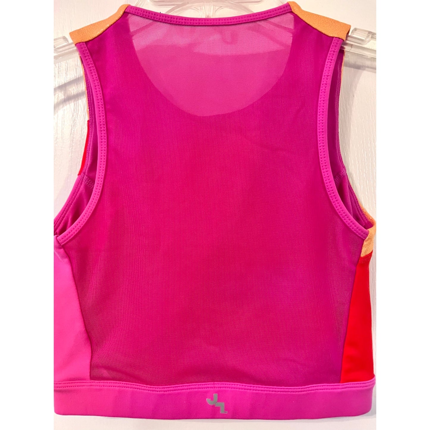 JoyLab Women's Colorblock Athletic Sports Bra Gold/Red/Pink SZ XS