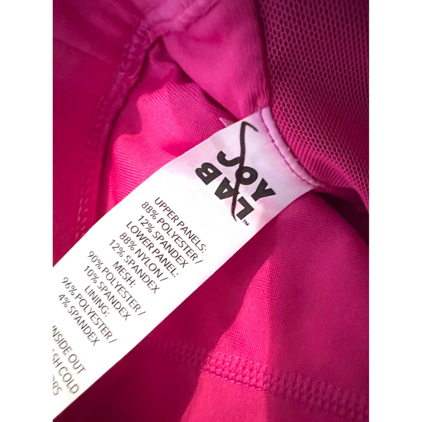 JoyLab Women's Colorblock Athletic Sports Bra Gold/Red/Pink SZ XS