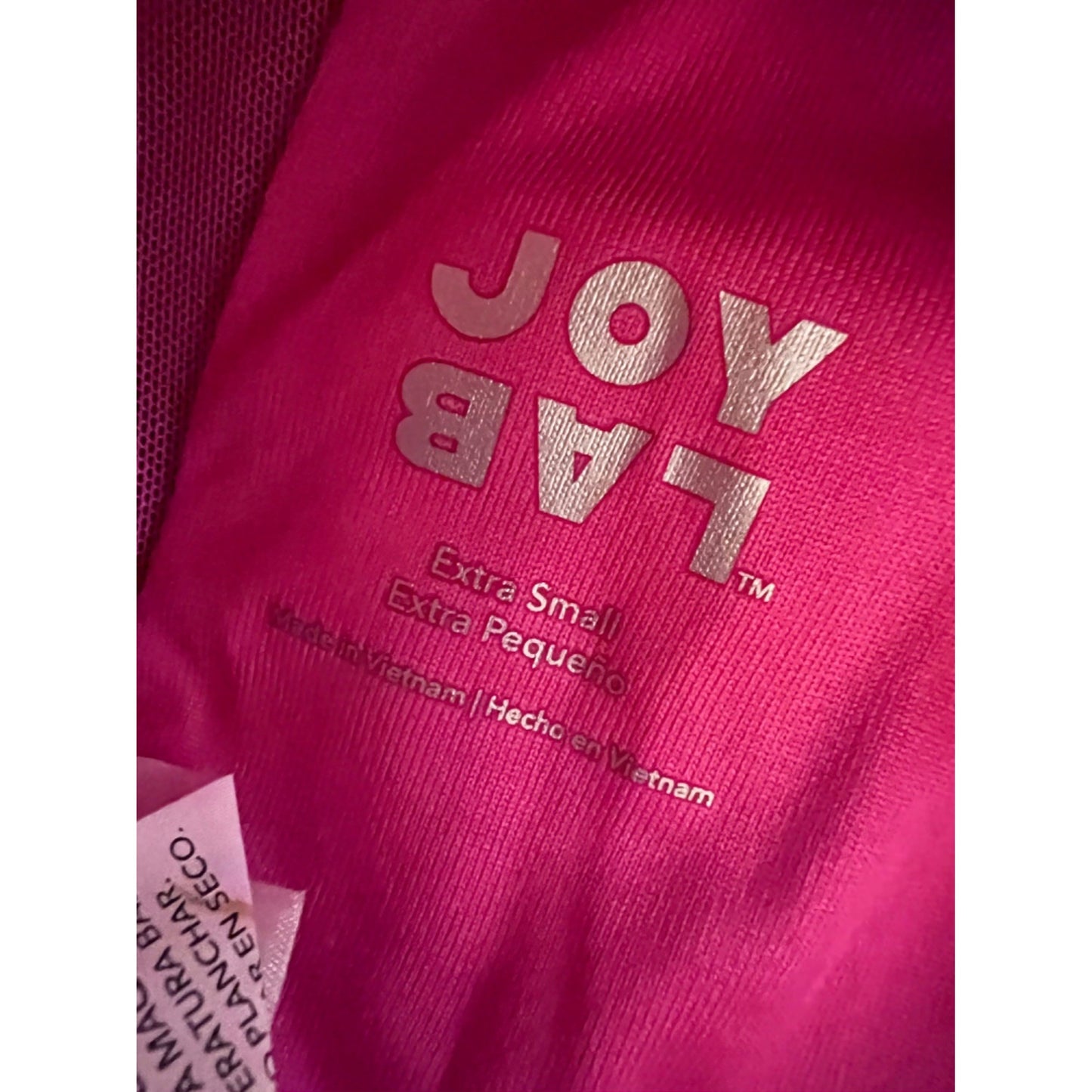 JoyLab Women's Colorblock Athletic Sports Bra Gold/Red/Pink SZ XS
