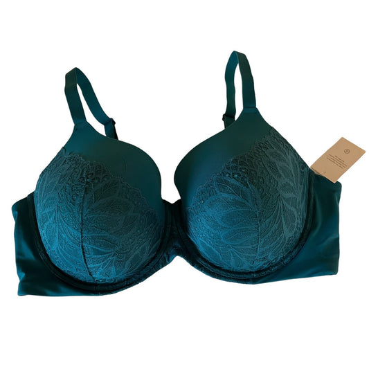Auden Teal Lace Full Coverage Bra 44DD With Adjustable Straps NWT