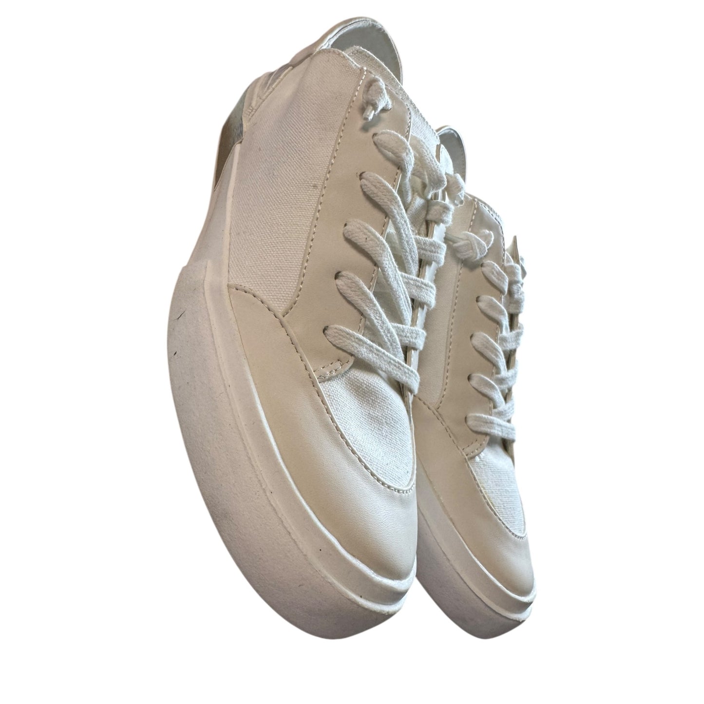 Dolce Vita Womens Zoey White Canvas Sneakers Size 9.5 Casual Comfortable Lightweight