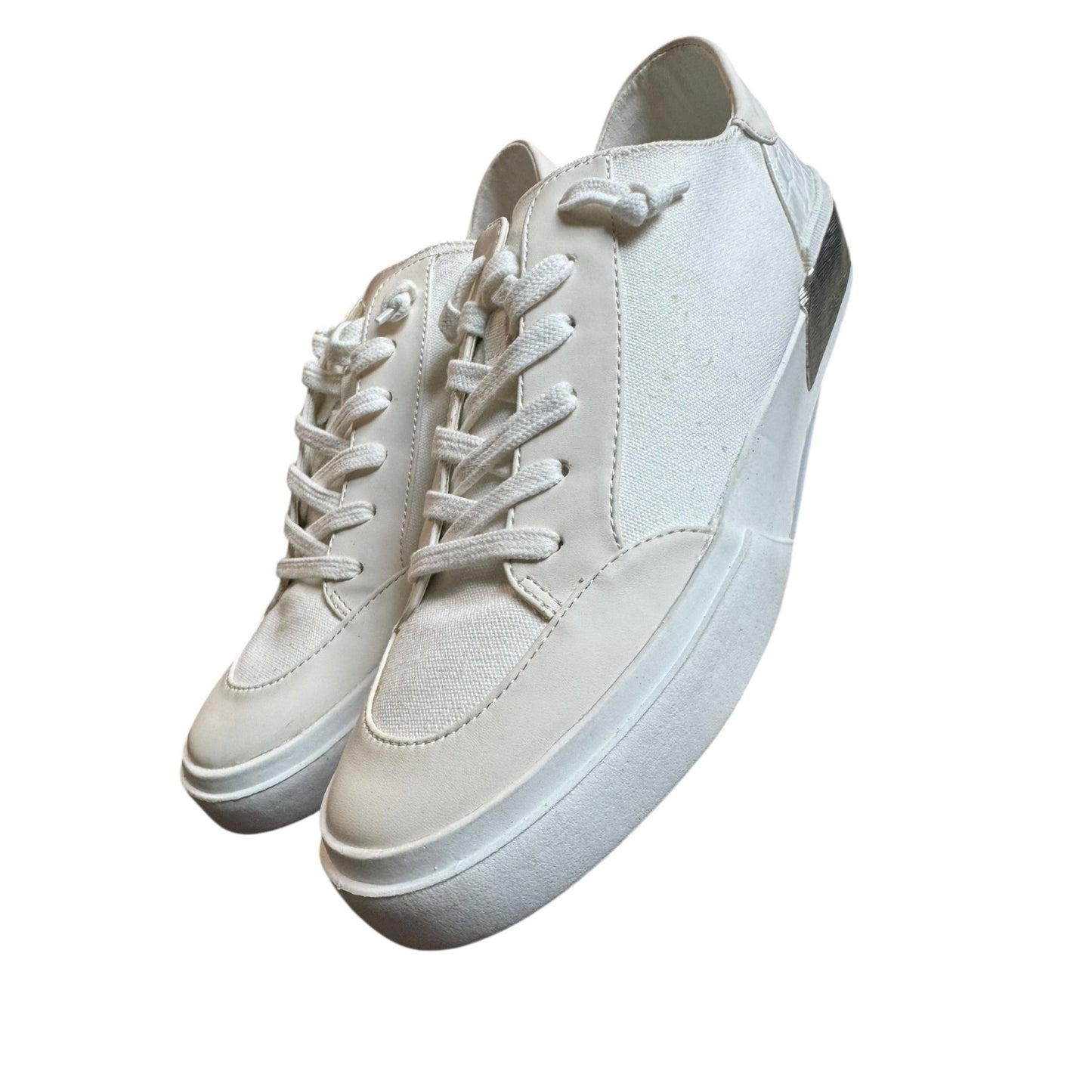 Dolce Vita Womens Zoey White Canvas Sneakers Size 9.5 Casual Comfortable Lightweight