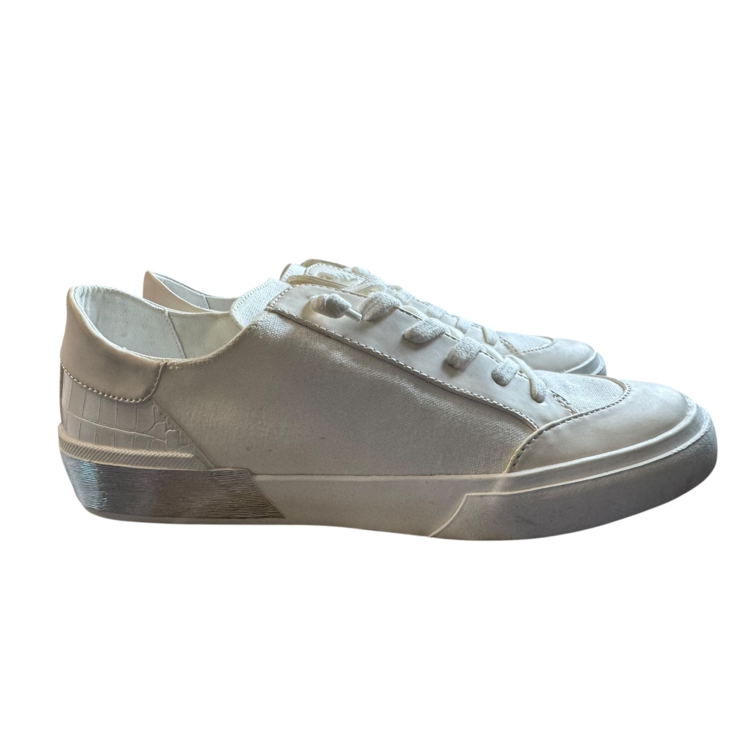 Dolce Vita Womens Zoey White Canvas Sneakers Size 9.5 Casual Comfortable Lightweight