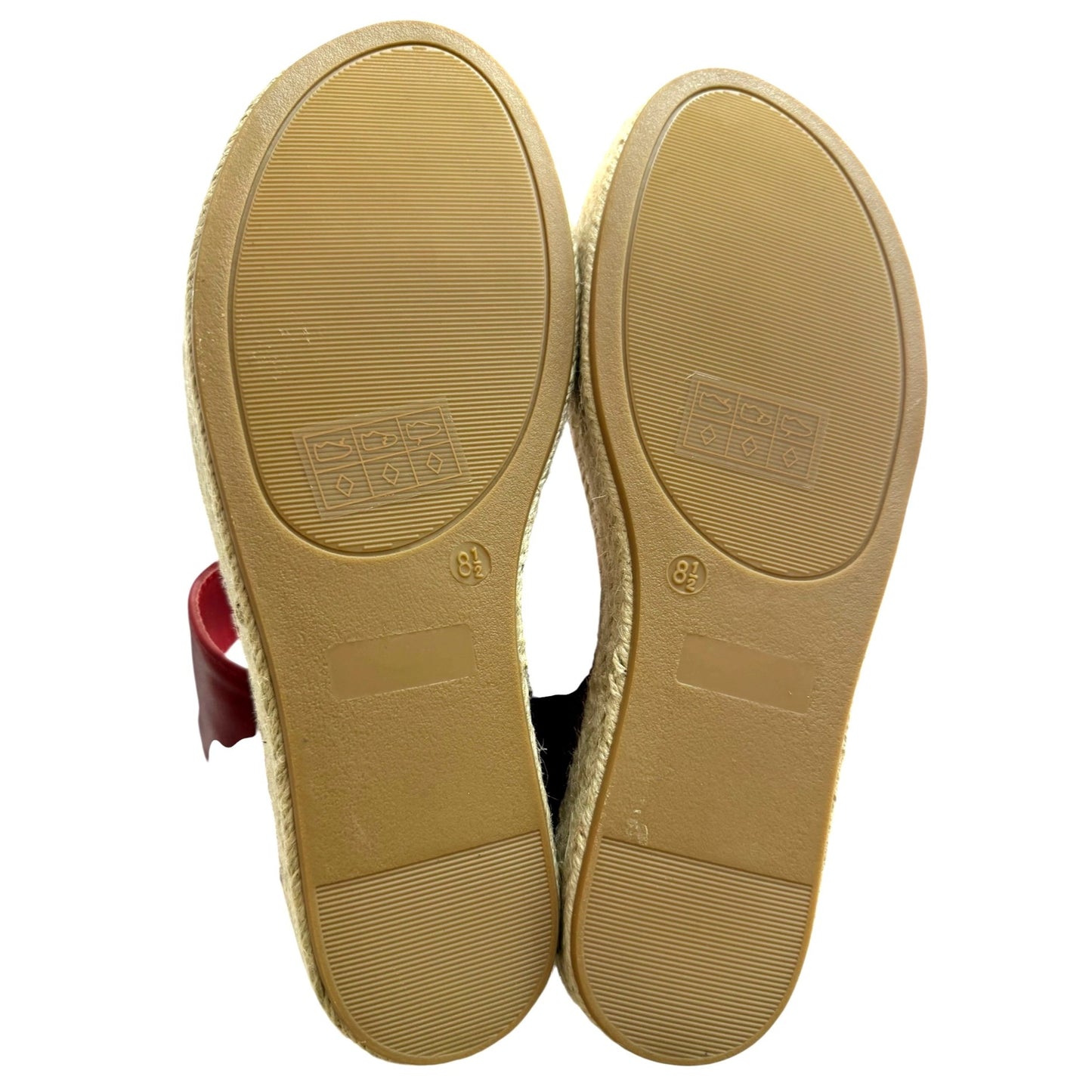Journee Collection Red Wedge Sandals With Espadrille Soles SZ 8.5