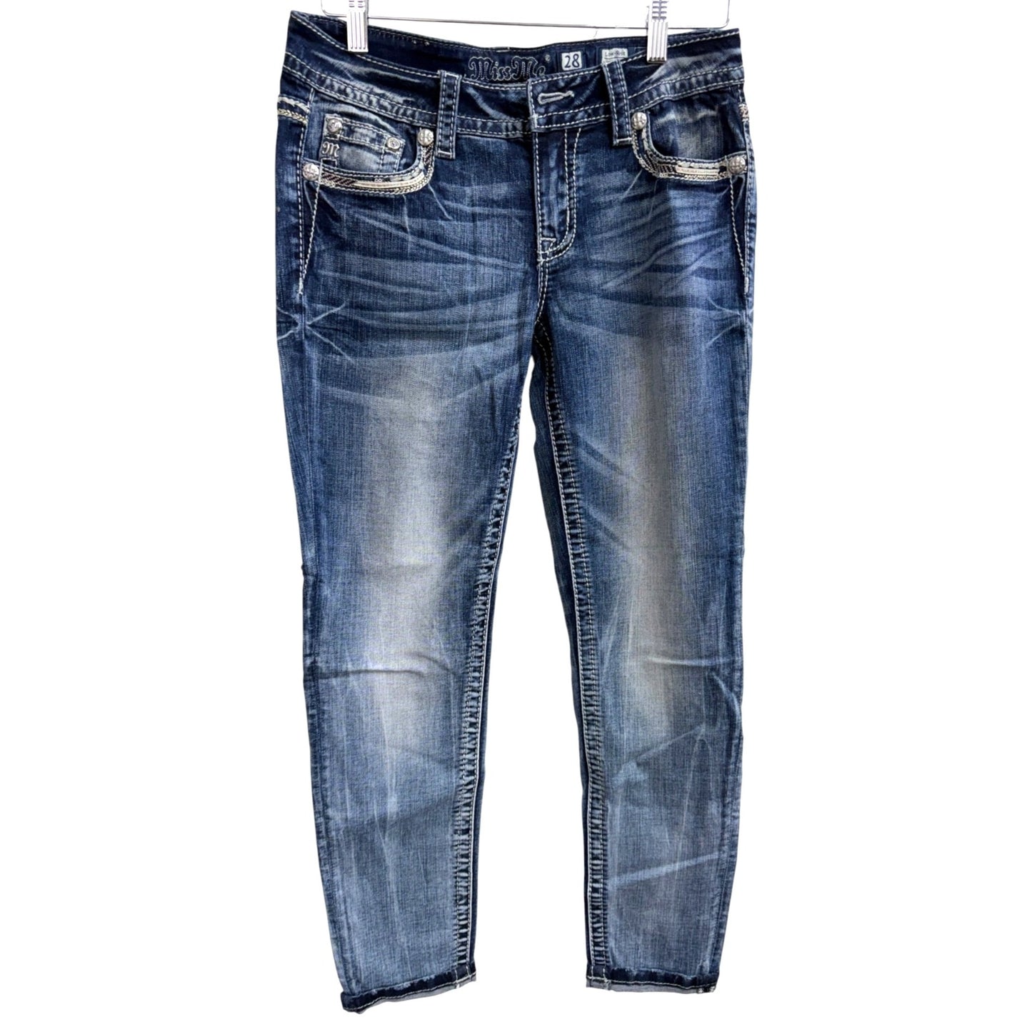Miss Me Women’s Sz 28 Low-Rise Ankle Skinny Jeans