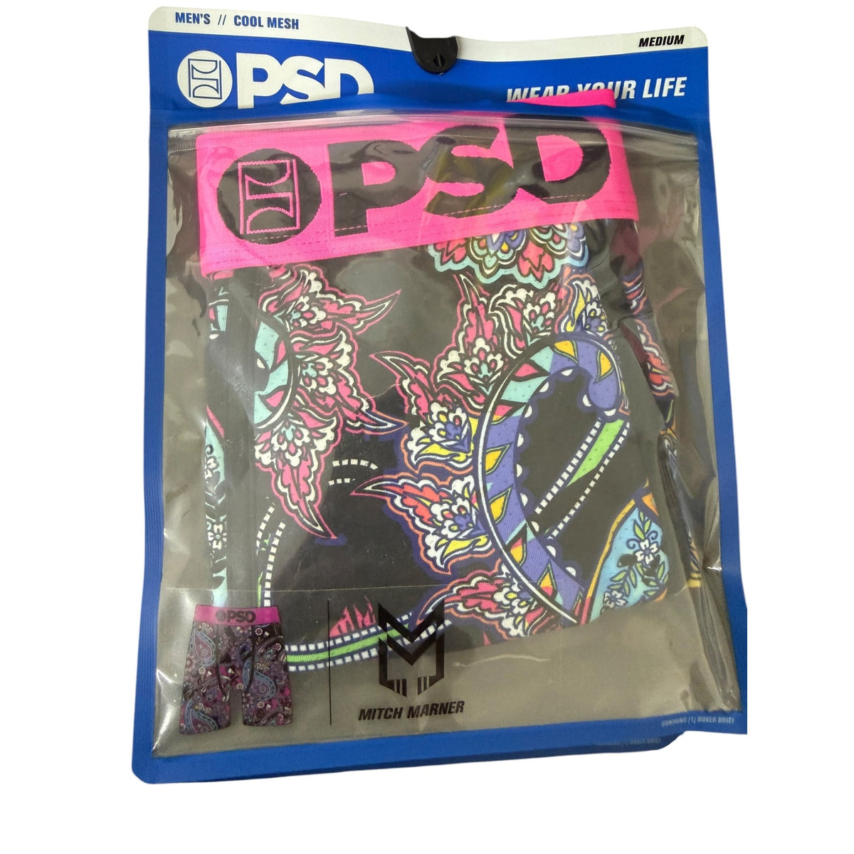 PSD Mens Mitch Marner Vice Boxer Briefs Paisley Print Size M