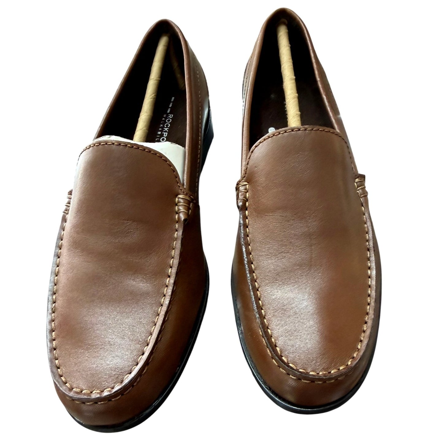 Men's Brown Leather Rockport Loafers US Size 8