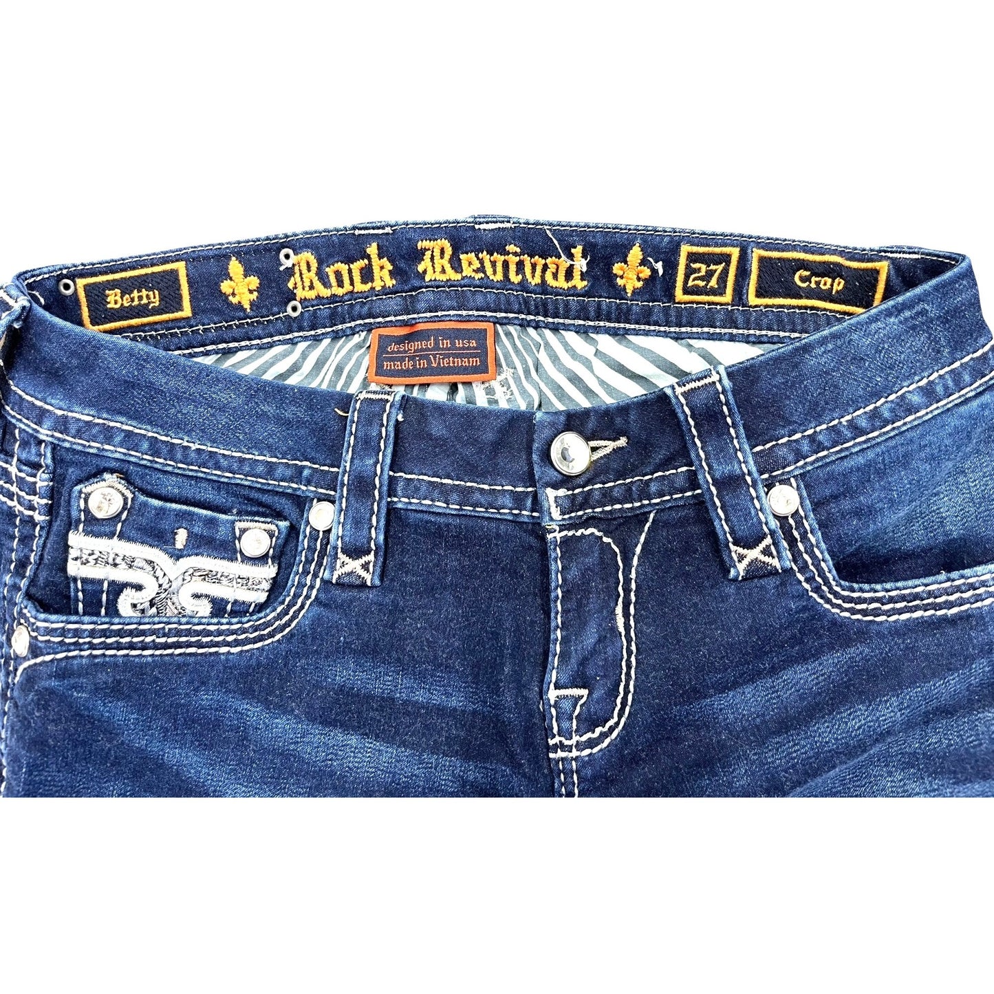 Rock Revival Betty Women's Crop Jeans Size 27
