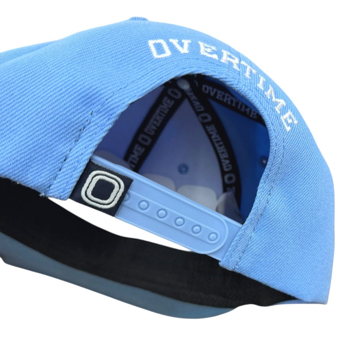 Overtime Flat Brim Snapback Cap 3D Ombre Embroidery Logo Adjustable Blue NWT