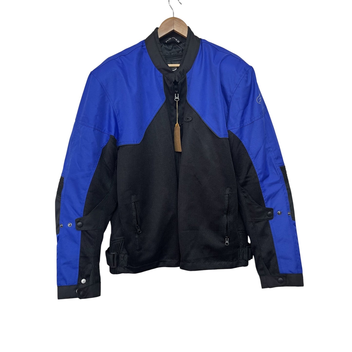 Fulmer 2XL Blue & Black Padded Mesh Motorcycle Jacket With Adjustable Waist