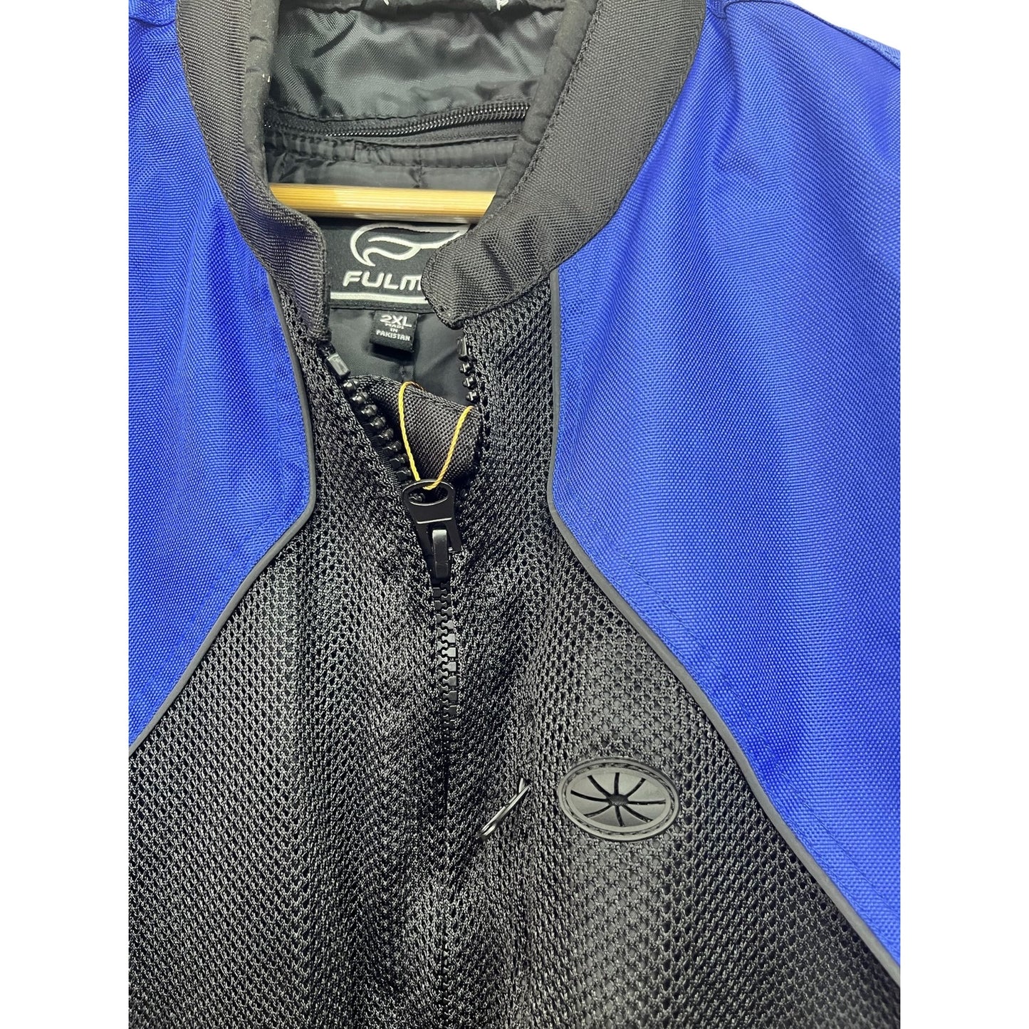 Fulmer 2XL Blue & Black Padded Mesh Motorcycle Jacket With Adjustable Waist