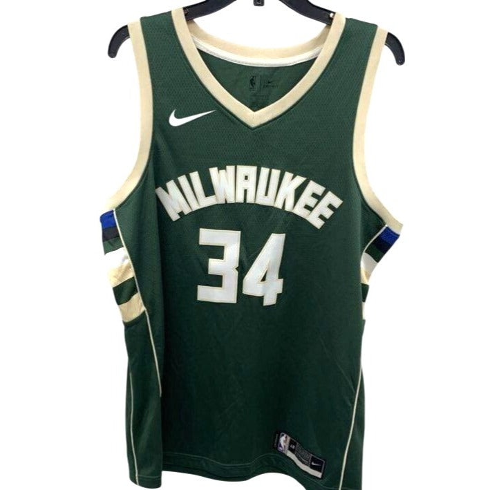 Milwaukee Bucks Nike Icon Edition Swingman Jersey Giannis Antetokounmpo #34 - L