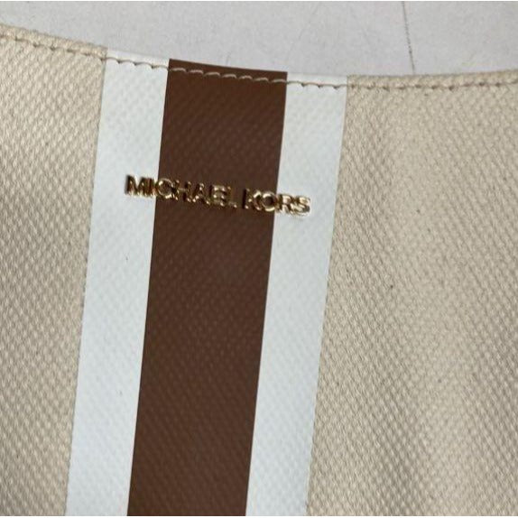 Michael Kors Canvas & Faux Leather Crossbody Bag With Adjustable Strap