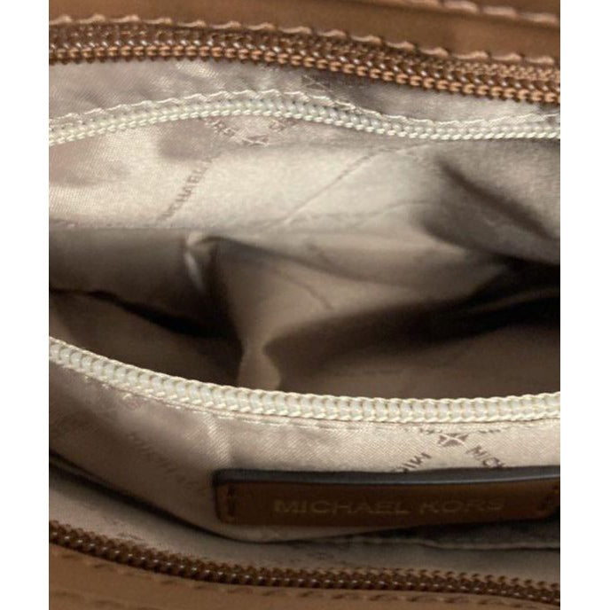 Michael Kors Canvas & Faux Leather Crossbody Bag With Adjustable Strap