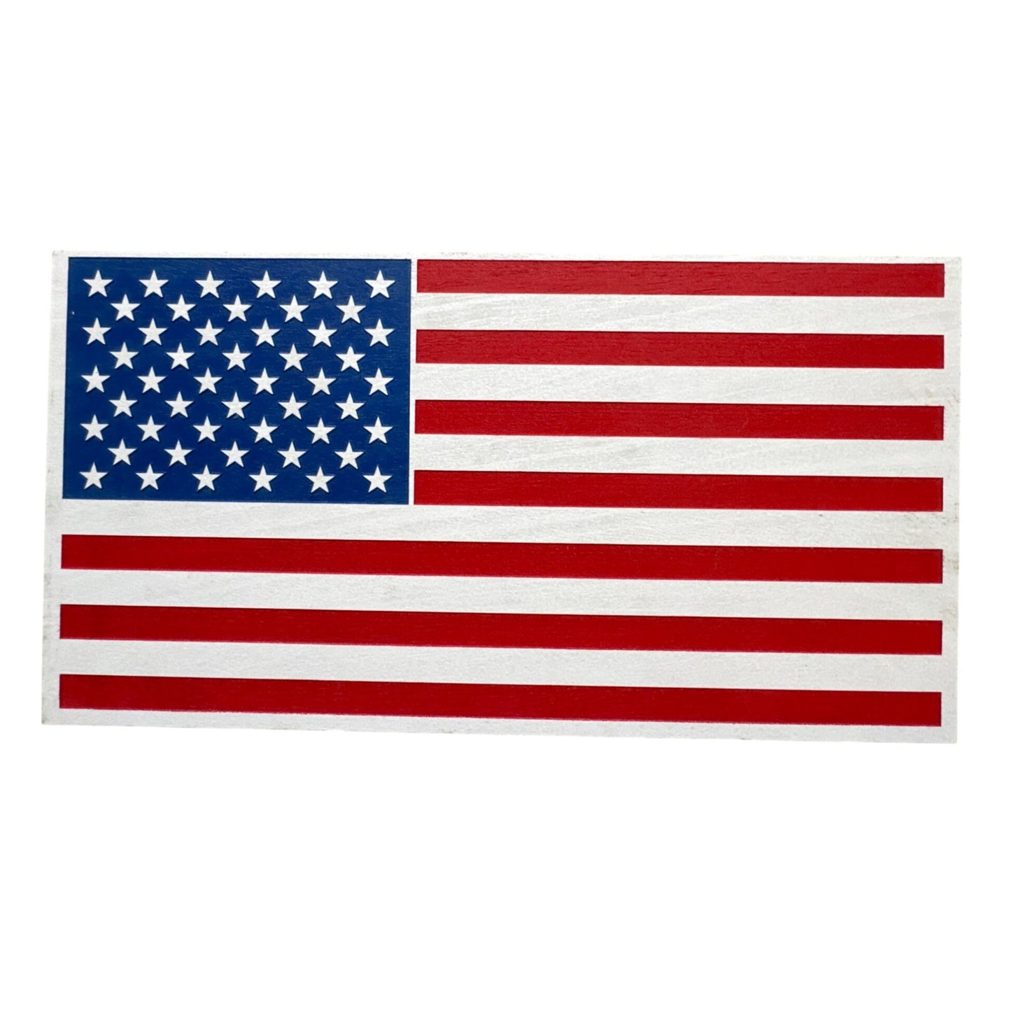 Wooden American Flag Wall Art Patriotic Decor Handcrafted Red White & Blue