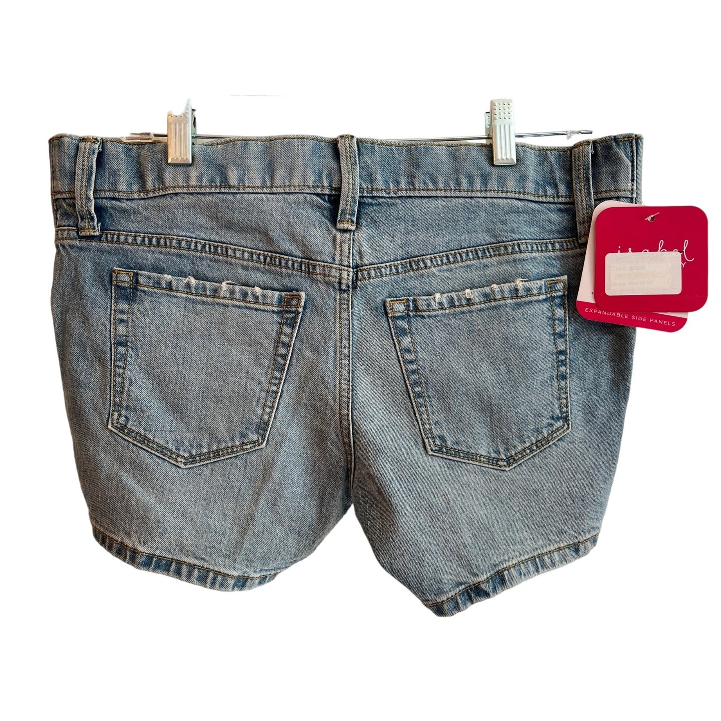 Isabel Maternity By Ingrid & Isabel Denim Midi Shorts W/ Expandable Side Panels Size 2