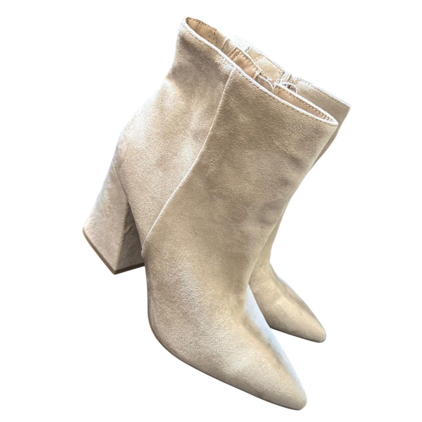 A New Day Tan Block Heeled Boots Size 11